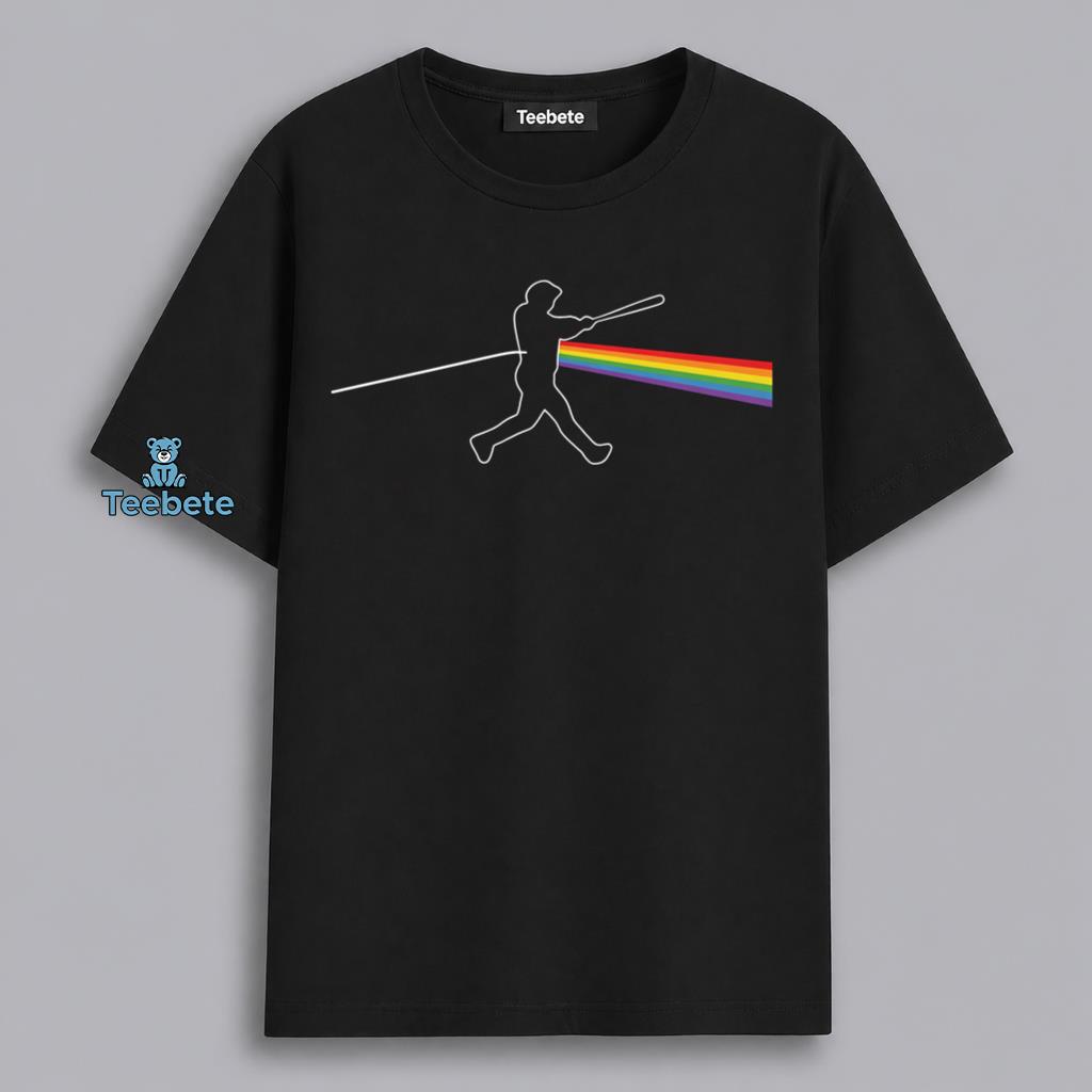 Baseball Rainbow Prism Parody Graphic Shirt