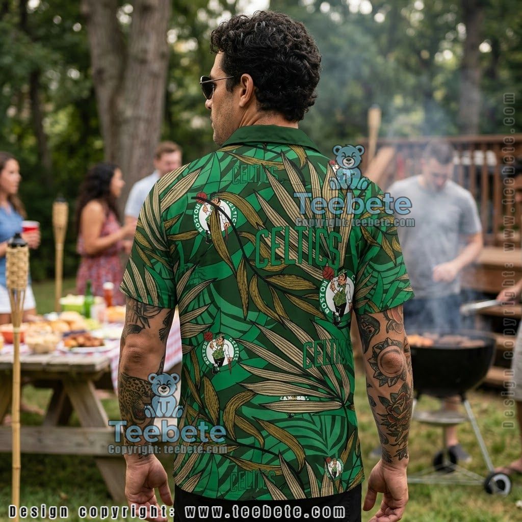 Boston Celtics Bamboo Tropical Leaf Shirt Version 2 Boston Celtics Bamboo Tropical Leaf Shirt Version 2