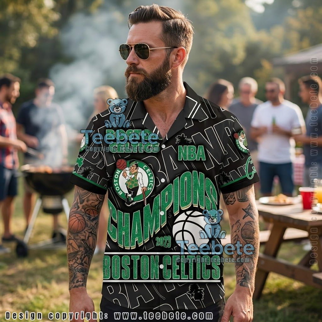 Boston Celtics Champions Edition Black Hawaiian Shirt