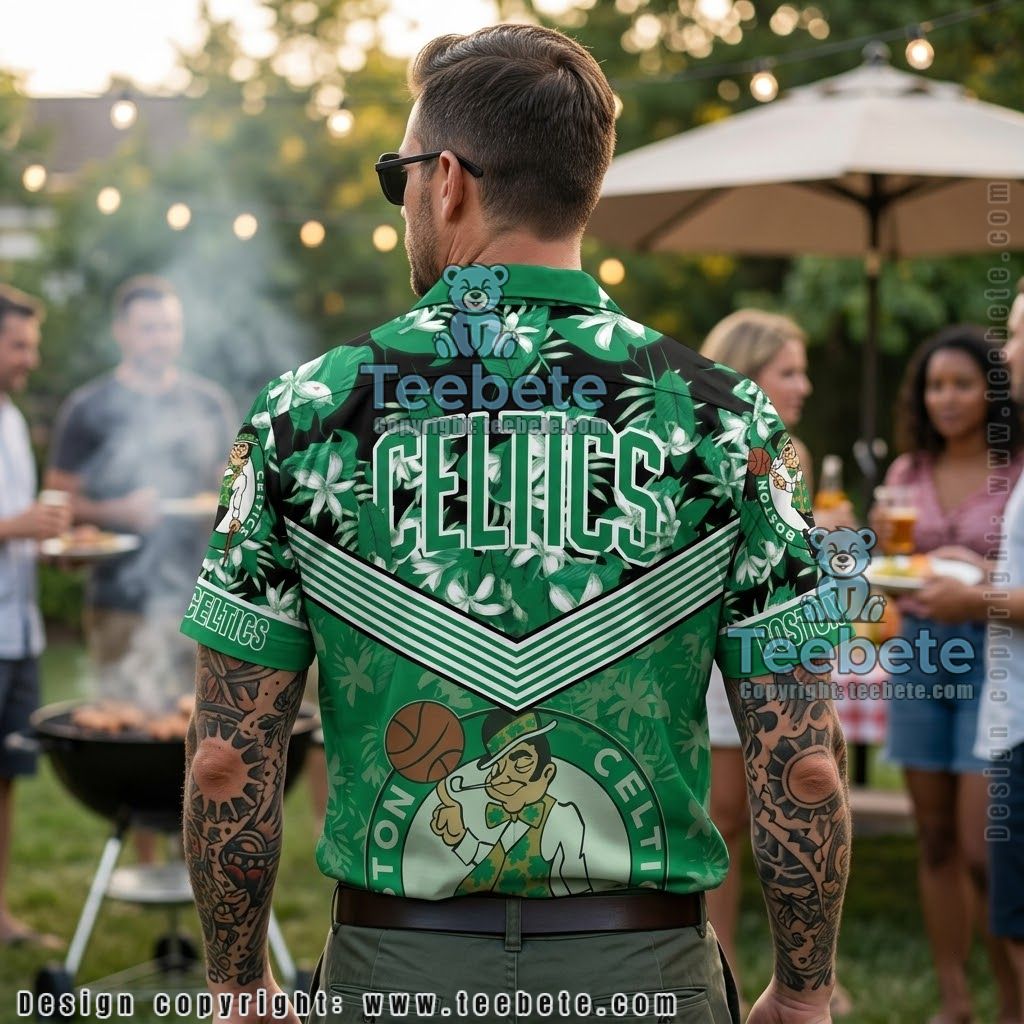 Boston Celtics Floral Island Aloha Shirt Version 2 Boston Celtics Floral Island Aloha Shirt Version 2