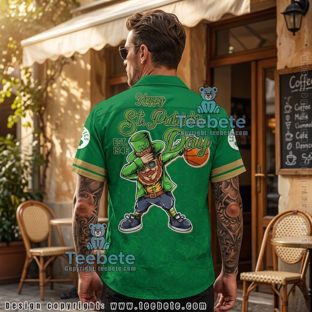Boston Celtics Saint Patricks Green Aloha Shirt Version 2 Boston Celtics Saint Patricks Green Aloha Shirt Version 2