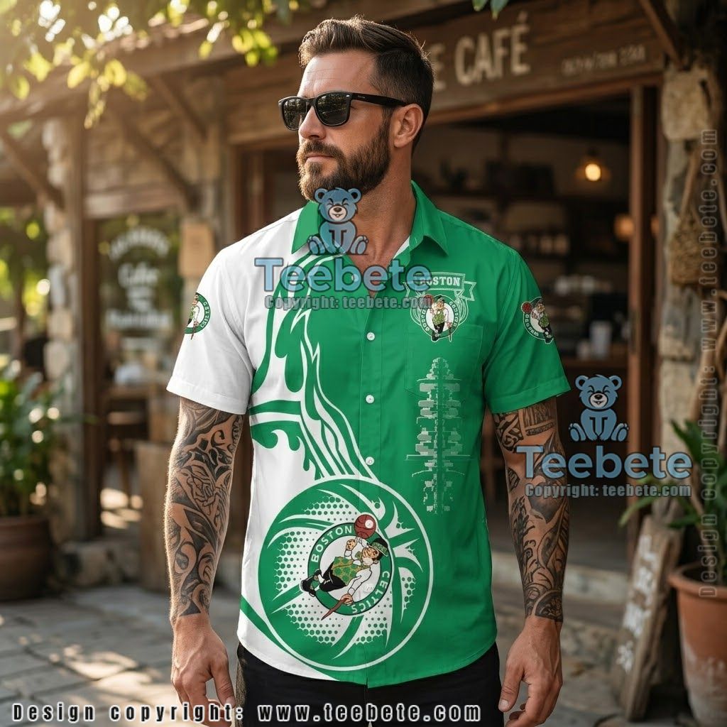 Boston Celtics Tribal Fire Tropical Shirt
