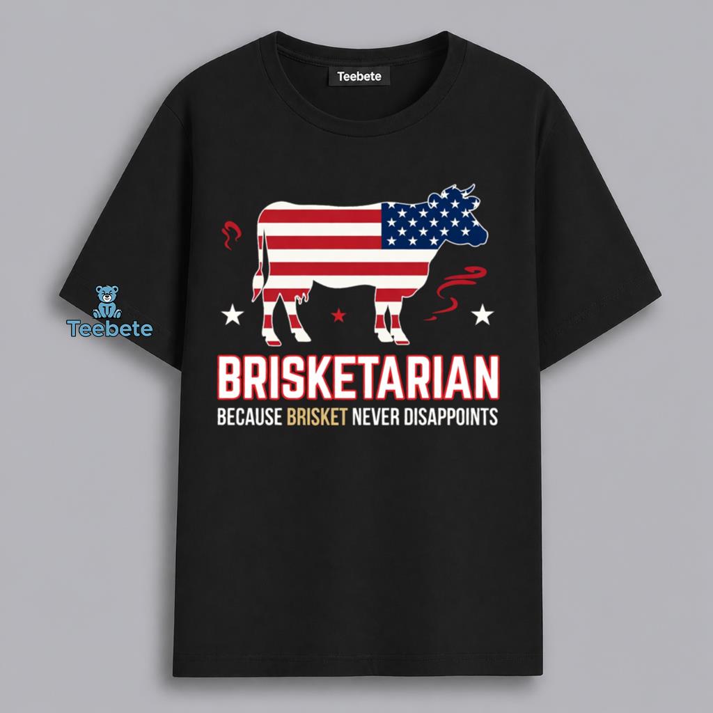 Brisketarian Because Brisket Never Disappoints Funny BBQ Lover American Flag Shirt