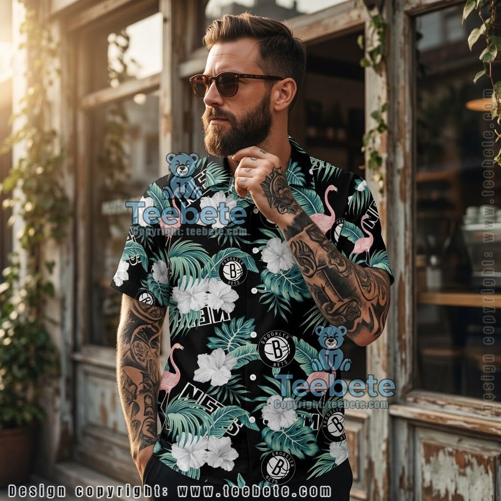 Brooklyn Nets Flamingo Island Hawaiian Shirt
