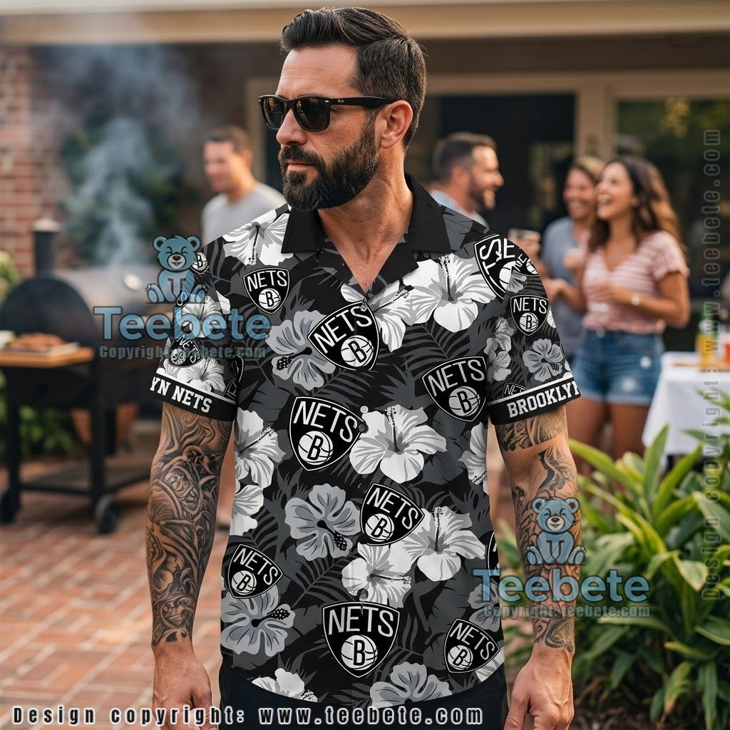Brooklyn Nets Hibiscus Flower Aloha Shirt