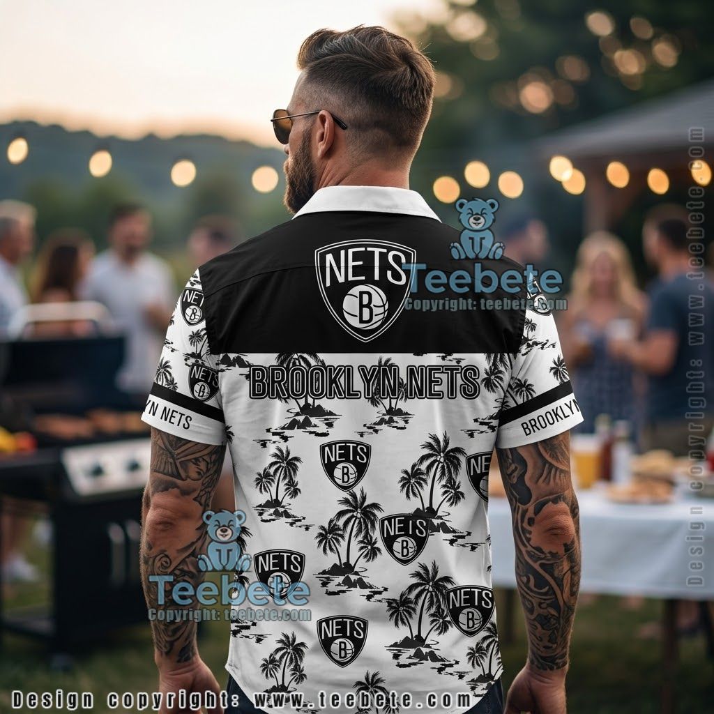 Brooklyn Nets White Island Tropical Shirt Version 2 Brooklyn Nets White Island Tropical Shirt Version 2