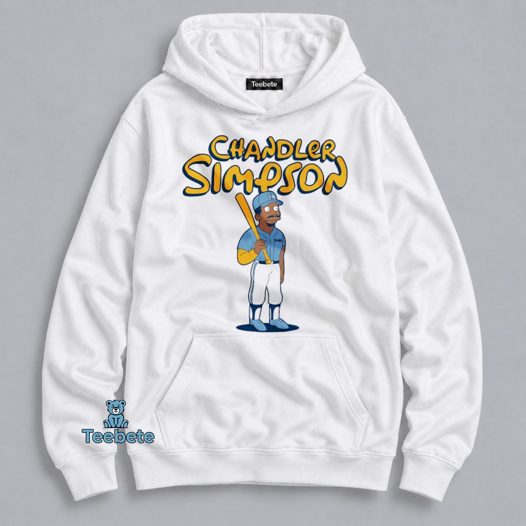 Chandler Simpson Baseball Cartoon Portrait Fan Hoodie Chandler Simpson Baseball Cartoon Portrait Fan Hoodie