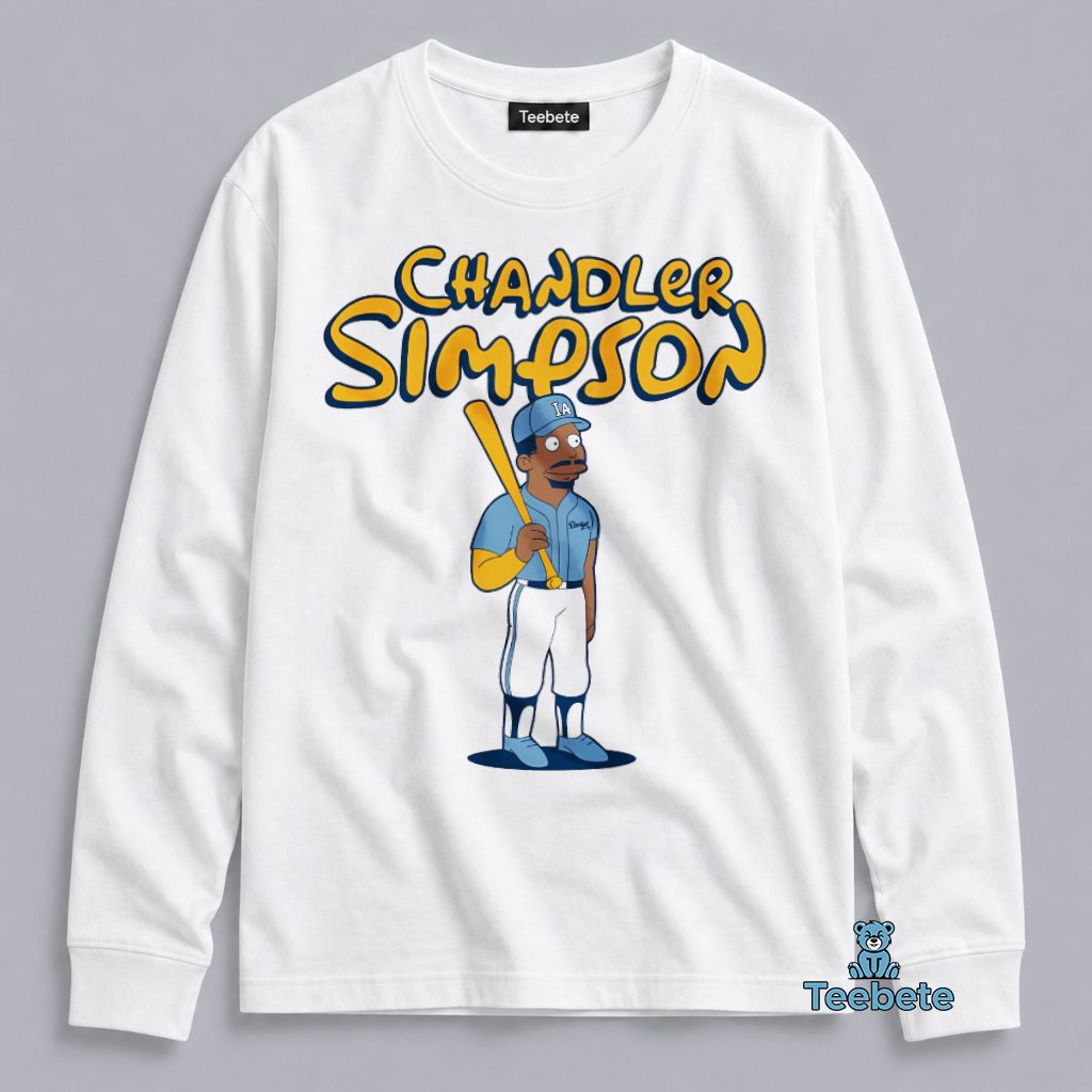 Chandler Simpson Baseball Cartoon Portrait Fan Long Sleeve Chandler Simpson Baseball Cartoon Portrait Fan Long Sleeve