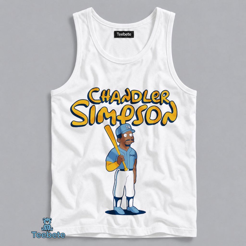 Chandler Simpson Baseball Cartoon Portrait Fan Tanktop Chandler Simpson Baseball Cartoon Portrait Fan Tanktop