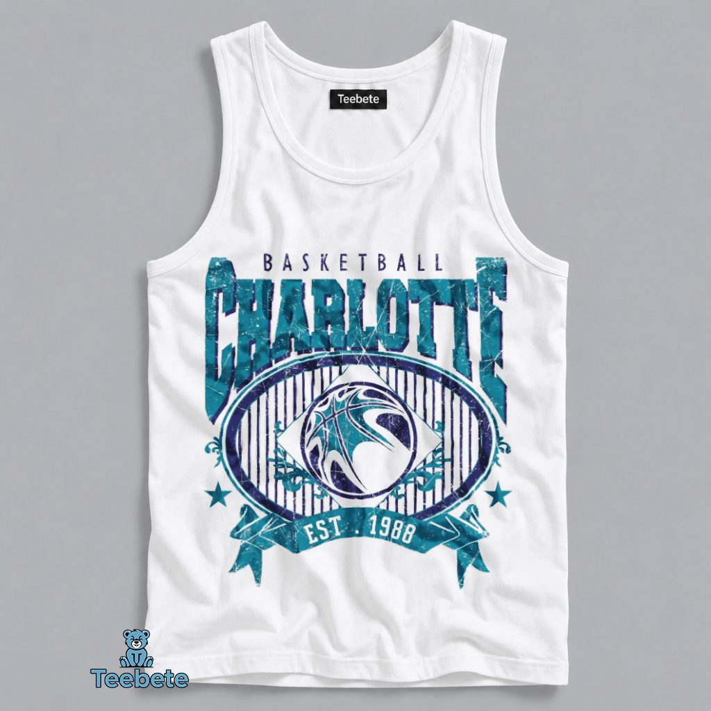 Charlotte Basketball Founded 1988 Vintage Tanktop Charlotte Basketball Founded 1988 Vintage Tanktop
