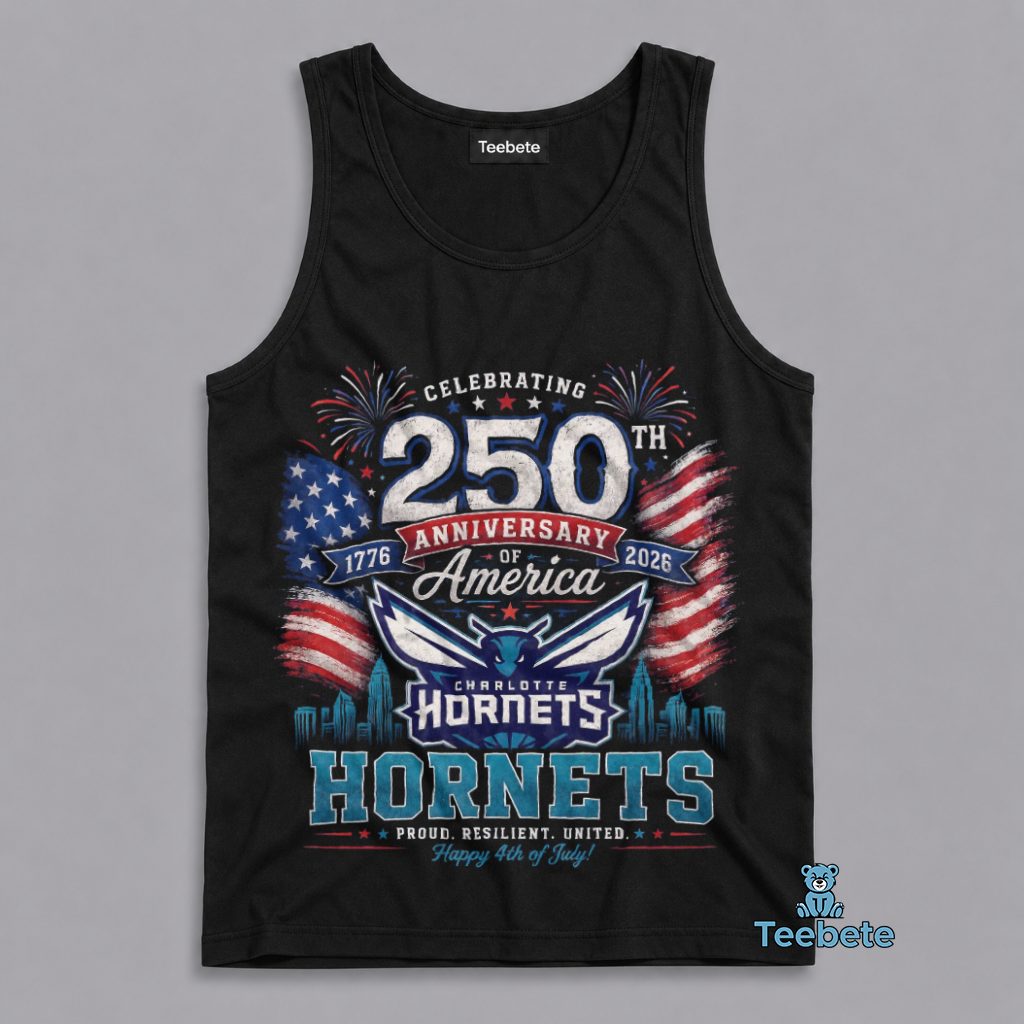 Charlotte Hornets 250th Anniversary American 4th Of July Tanktop Charlotte Hornets 250th Anniversary American 4th Of July Tanktop