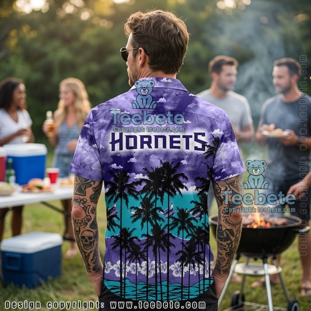 Charlotte Hornets Cloud Sunset Hawaiian Shirt Version 2 Charlotte Hornets Cloud Sunset Hawaiian Shirt Version 2