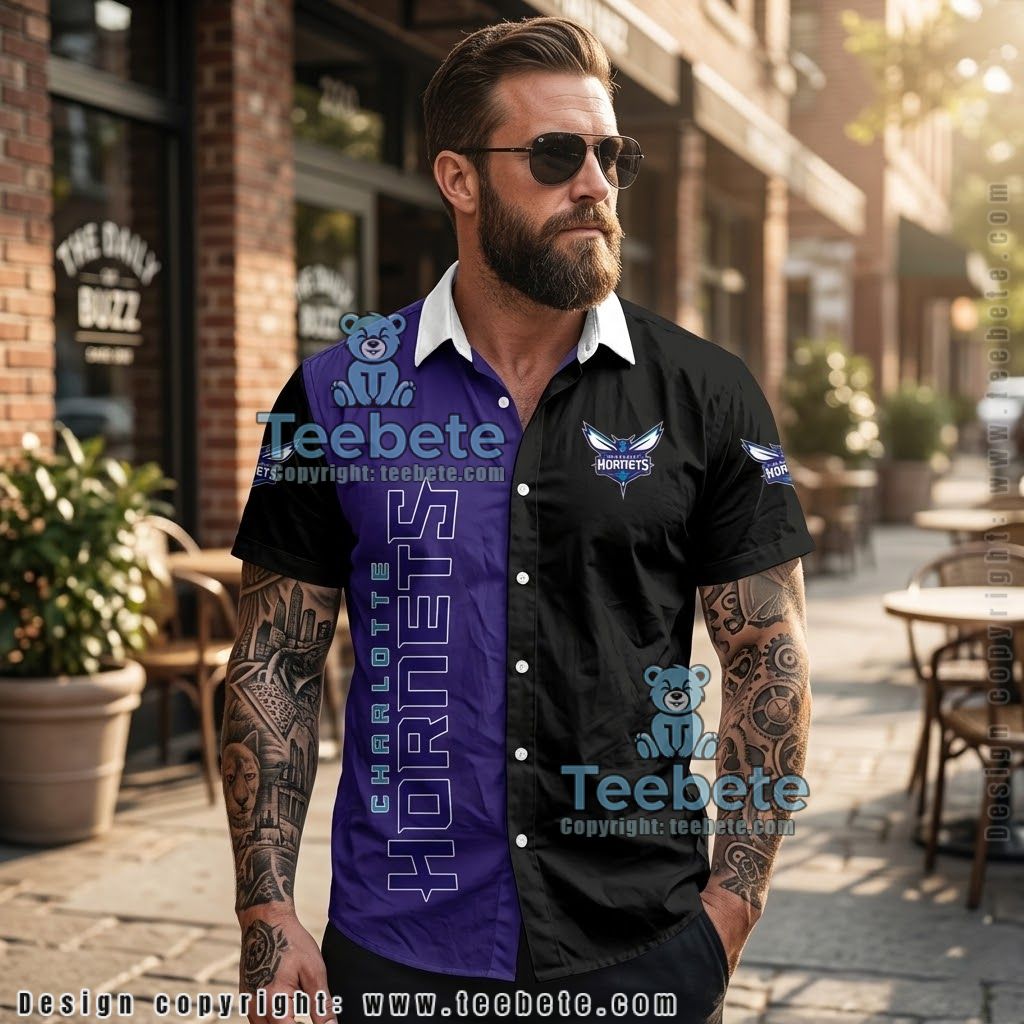 Charlotte Hornets Dual Color Hawaiian Shirt