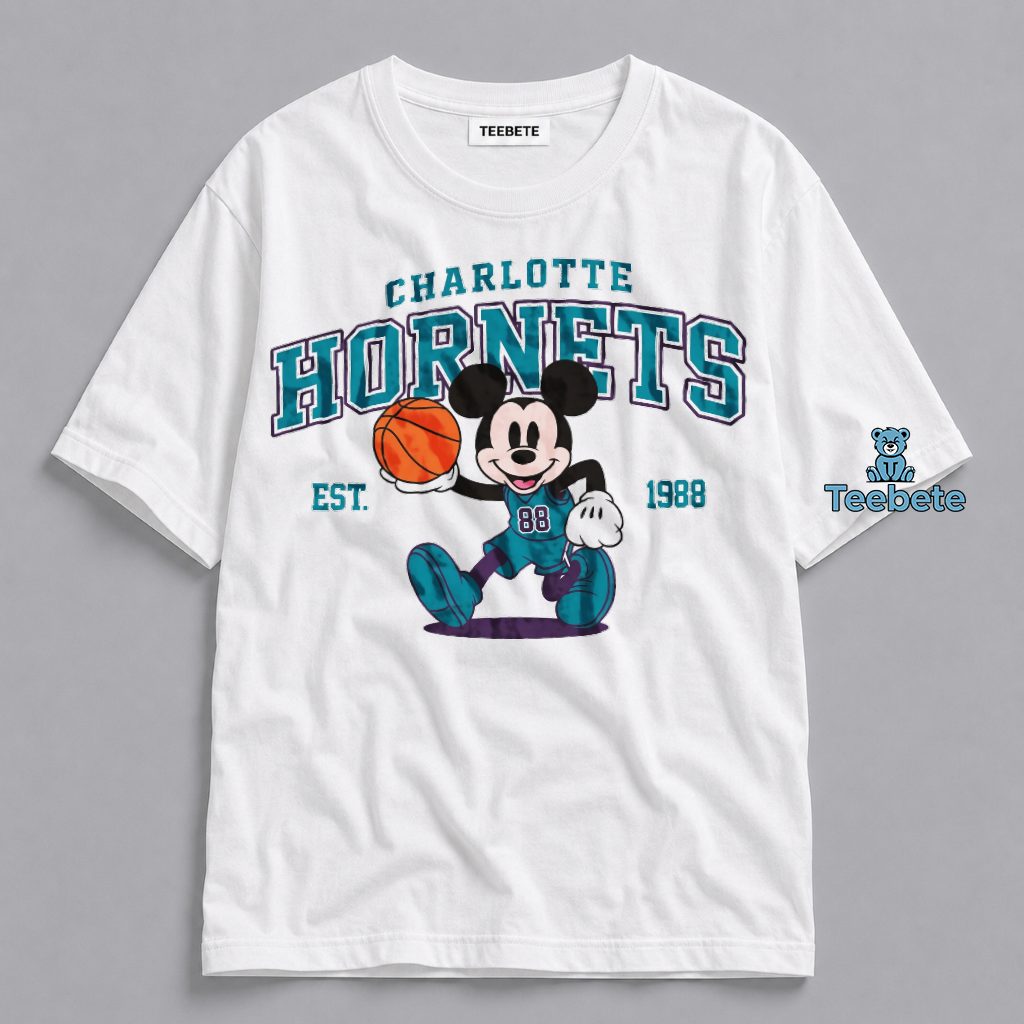 Charlotte Hornets Mickey Mouse Est 1988 Classic Shirt