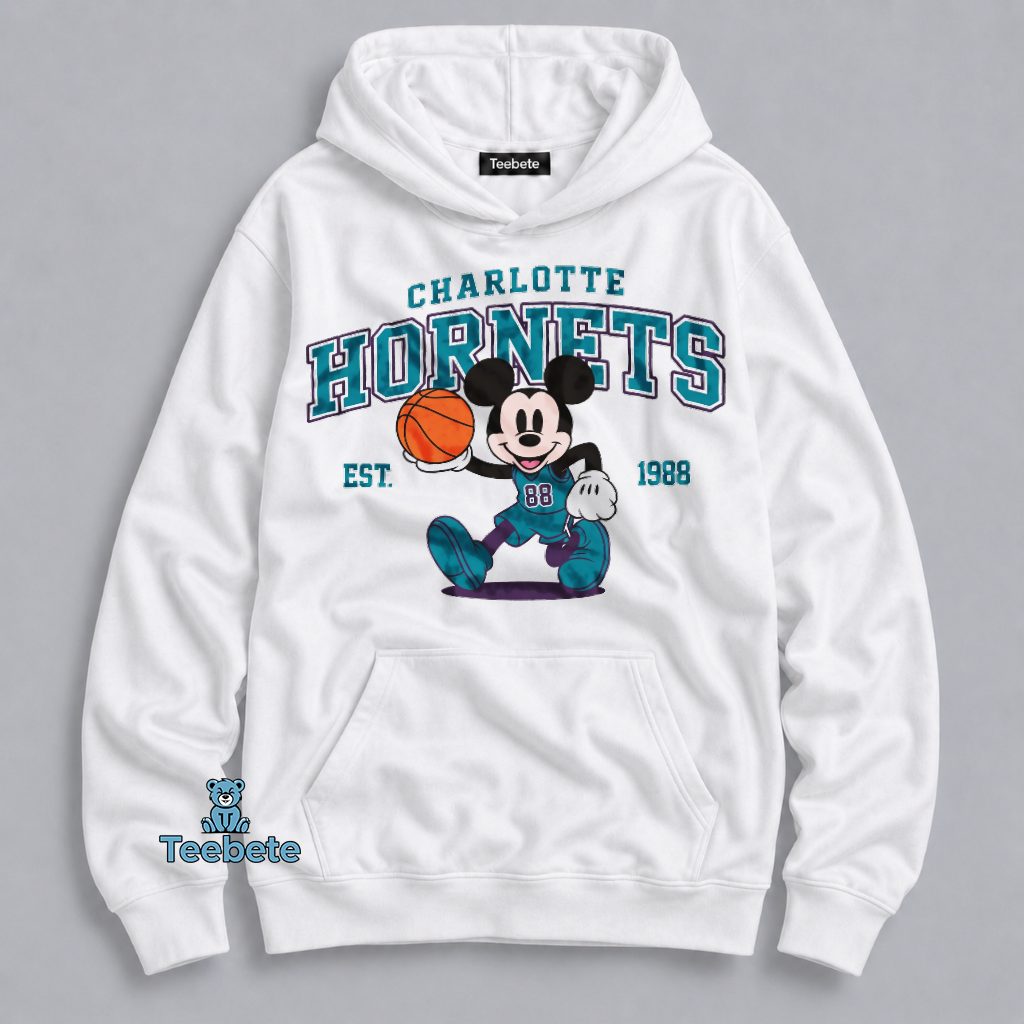 Charlotte Hornets Mickey Mouse Est 1988 Classic Hoodie Charlotte Hornets Mickey Mouse Est 1988 Classic Hoodie