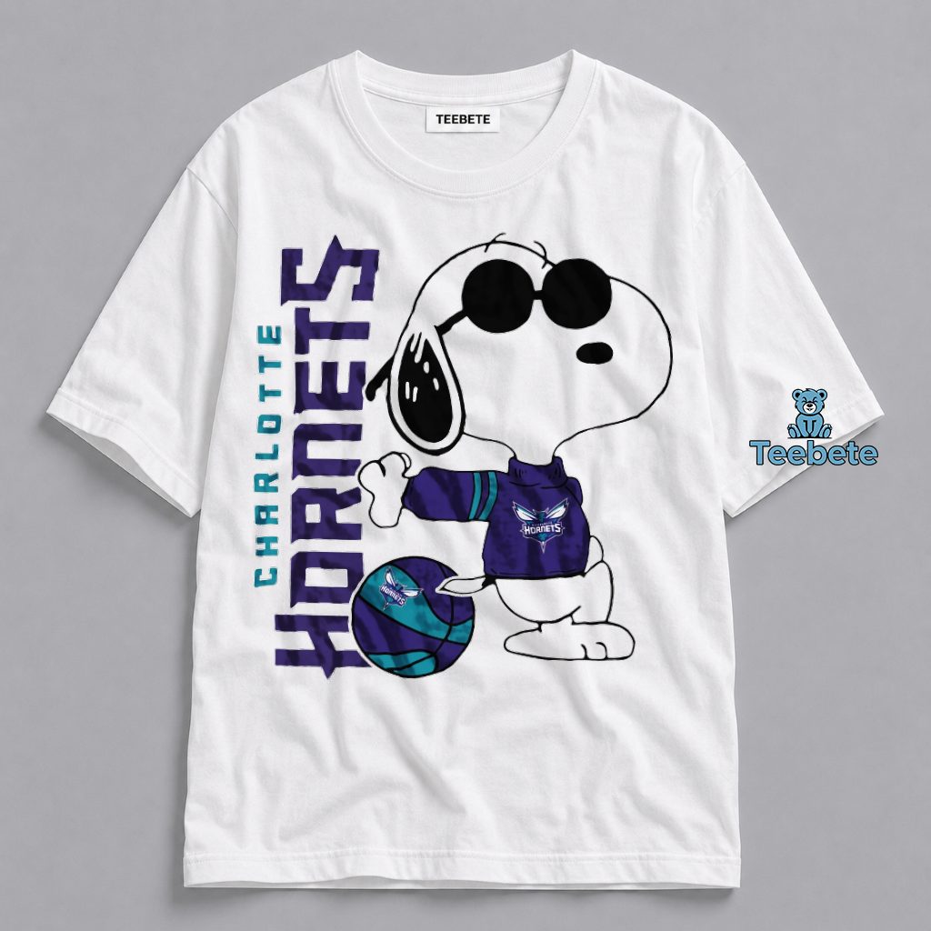 Charlotte Hornets Snoopy Cool Basketball Shirt