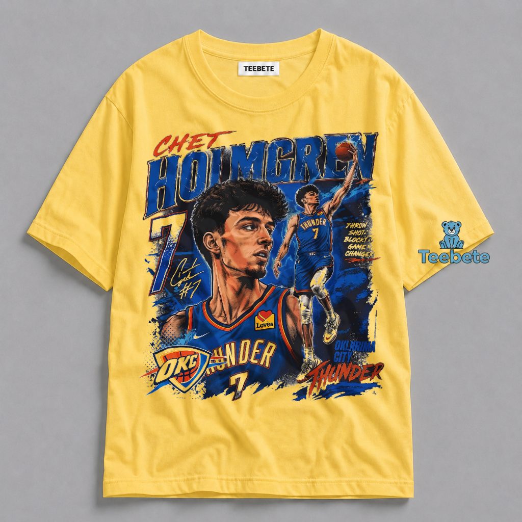 Chet Holmgren Number 7 OKC Thunder Vintage Bootleg Shirt