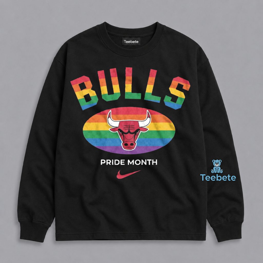 Chicago Bulls Rainbow Pride Celebration Long Sleeve Chicago Bulls Rainbow Pride Celebration Long Sleeve