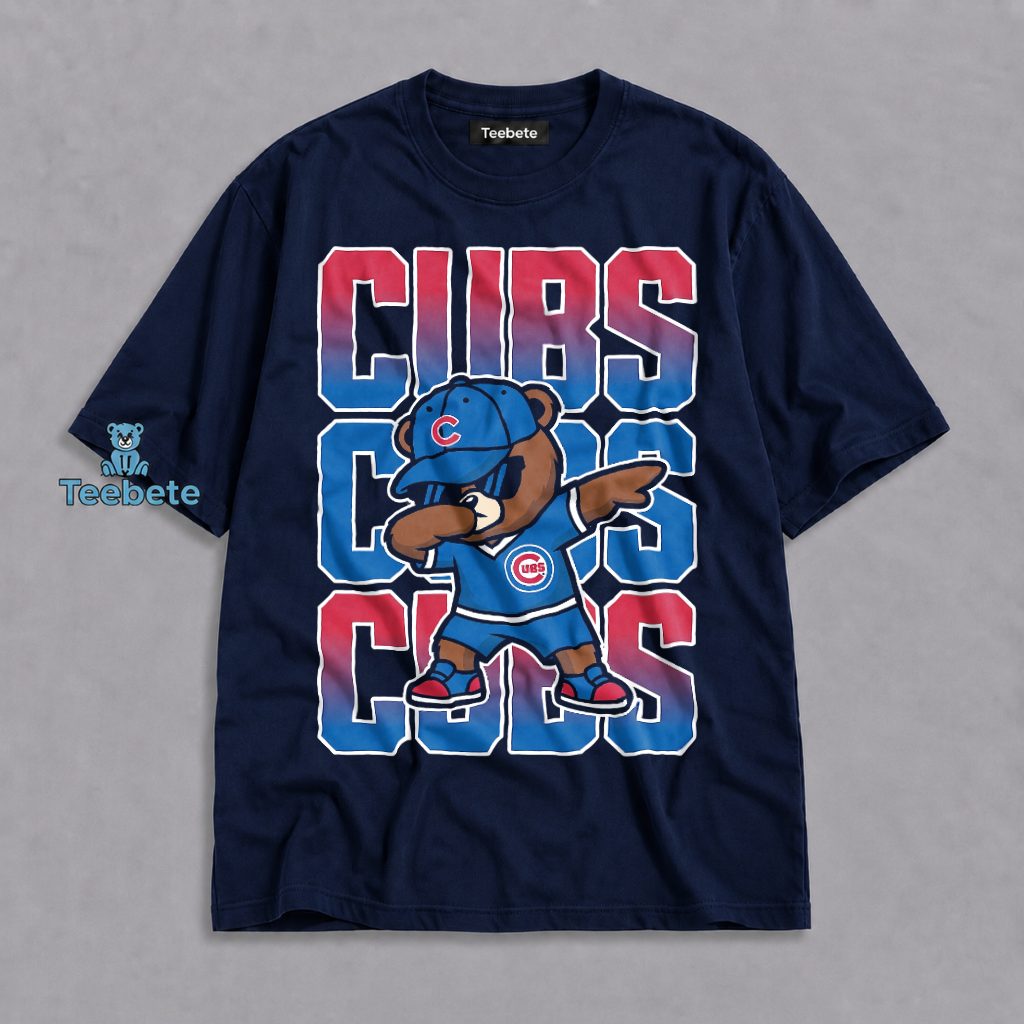 Chicago Cubs Dabbing Bear Funny Mascot Baseball Shirt