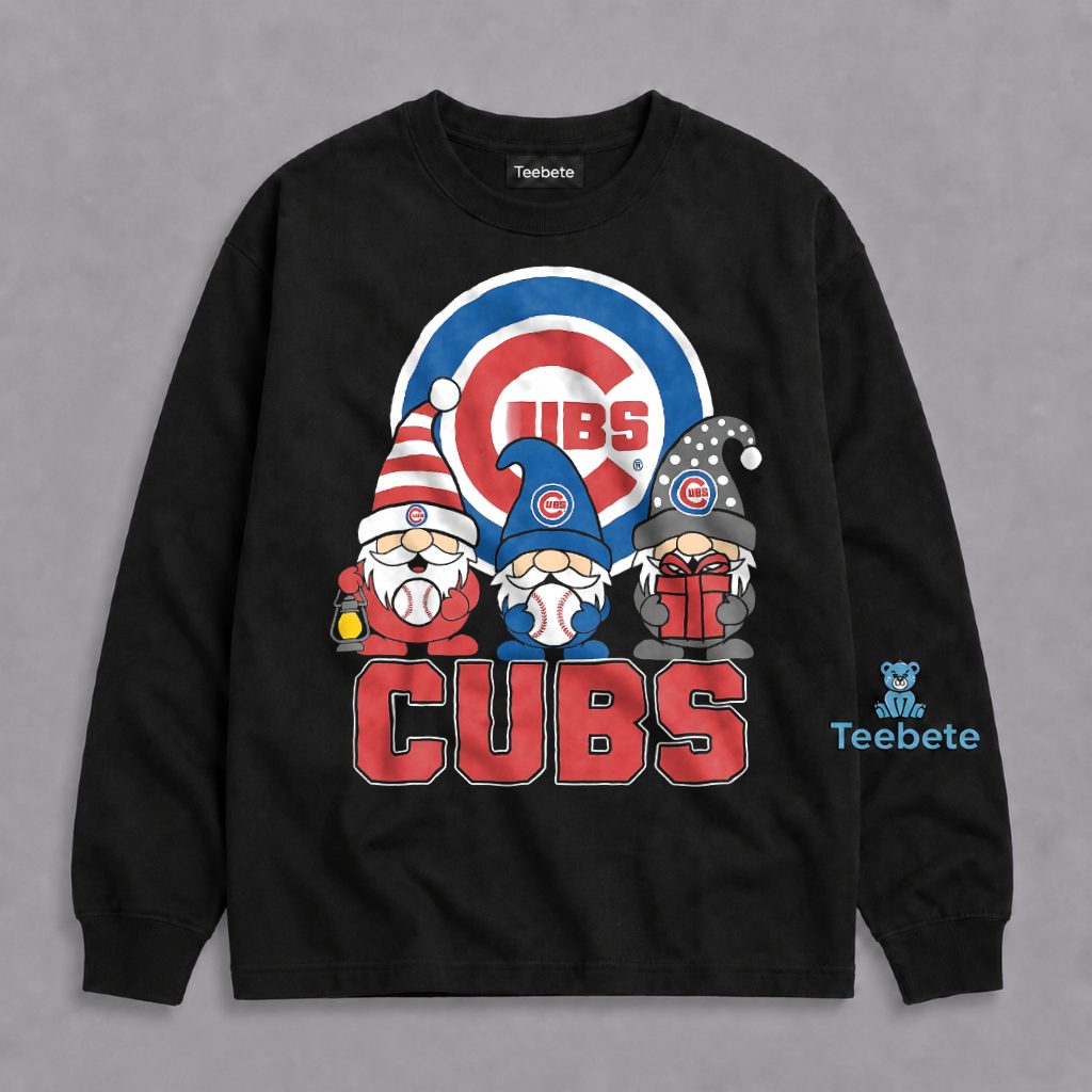 Chicago Cubs Gnomes Christmas Holiday Gift Long Sleeve Chicago Cubs Gnomes Christmas Holiday Gift Long Sleeve