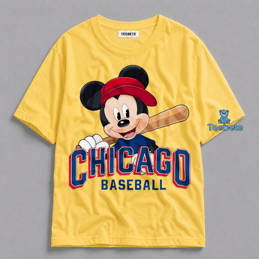 Chicago Cubs Mickey Mouse Baseball Shirt