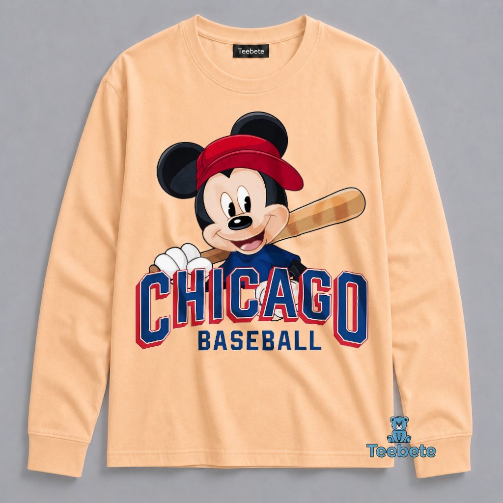 Chicago Cubs Mickey Mouse Baseball Long Sleeve Chicago Cubs Mickey Mouse Baseball Long Sleeve