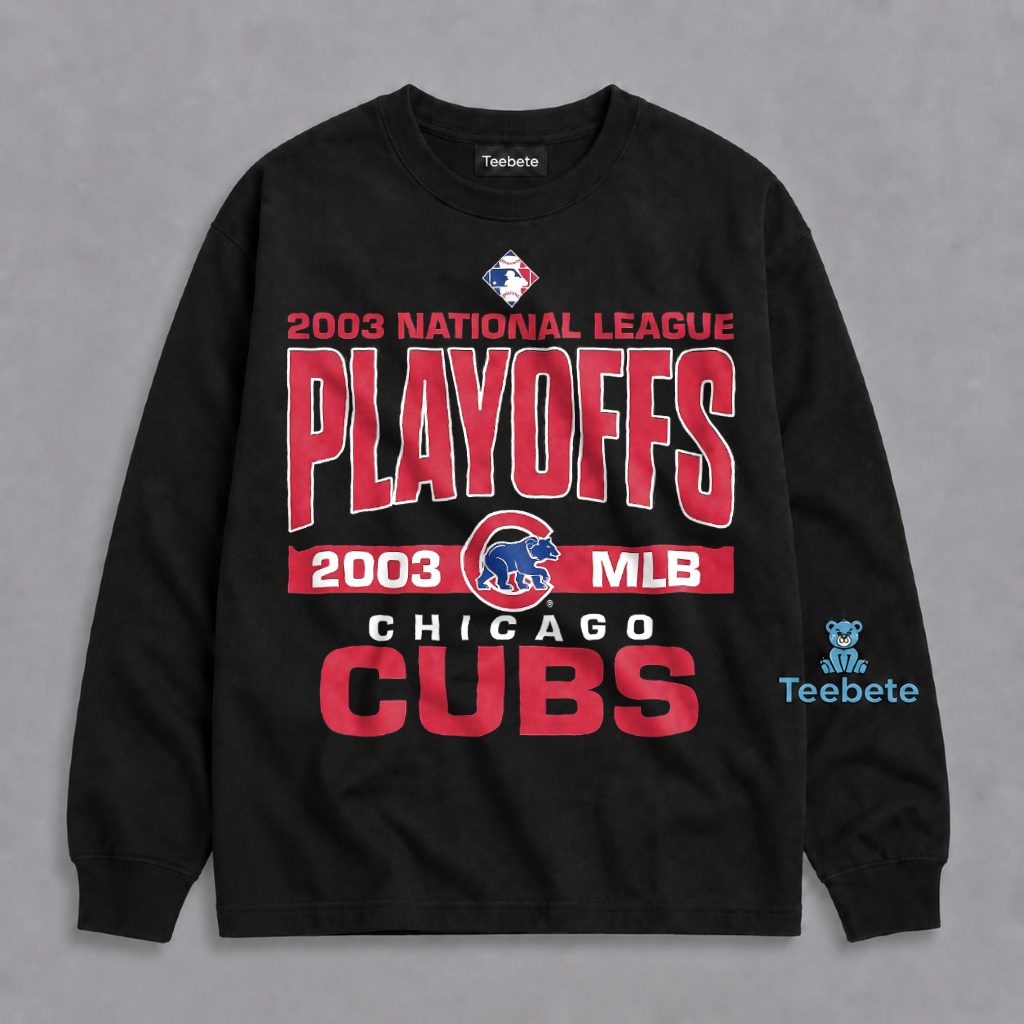 Chicago Cubs MLB 2003 Playoff Long Sleeve Commemorative Gifts Chicago Cubs MLB 2003 Playoff Long Sleeve Commemorative Gifts