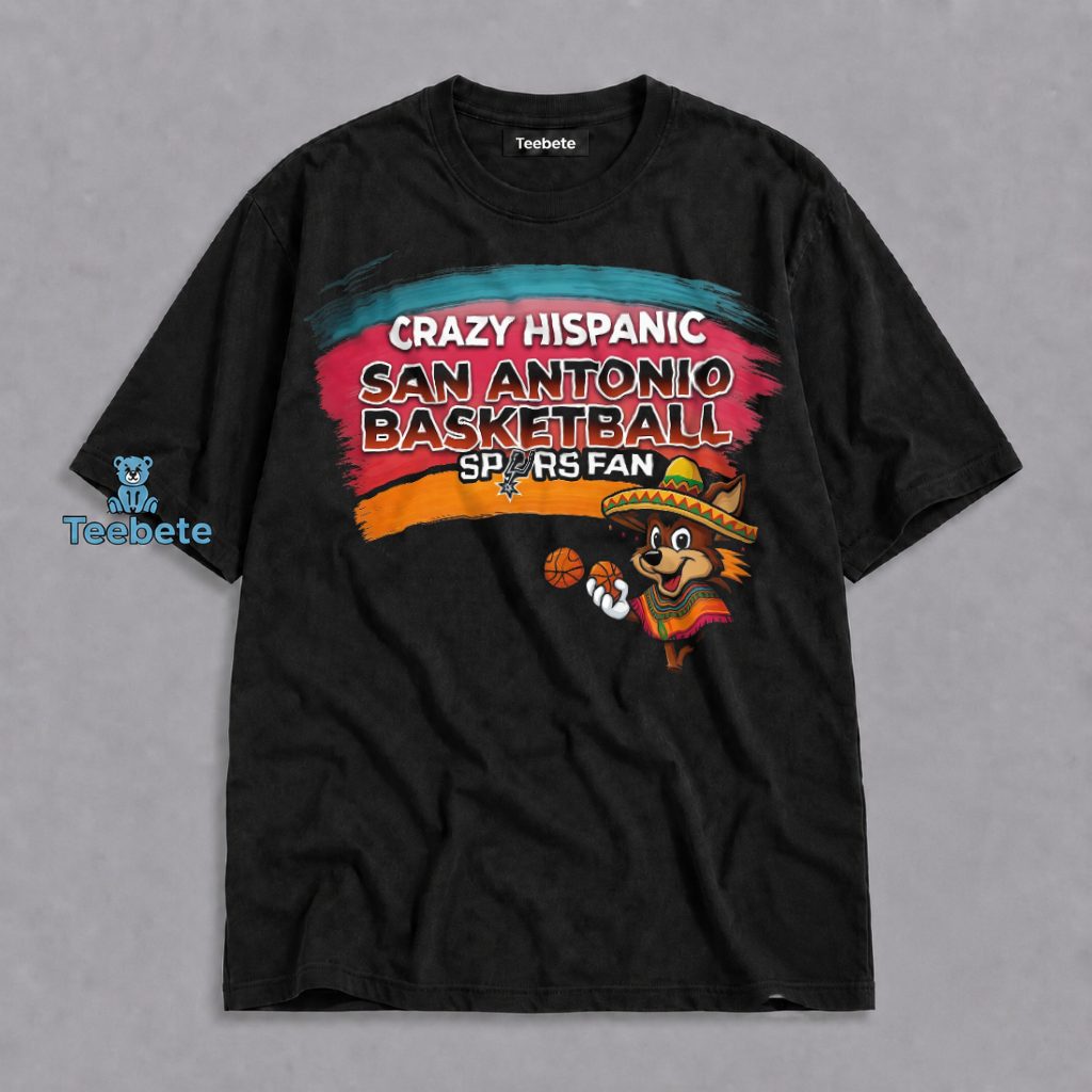 Crazy Hispanic San Antonio Basketball Fan Spurs Coyote Sombrero Shirt