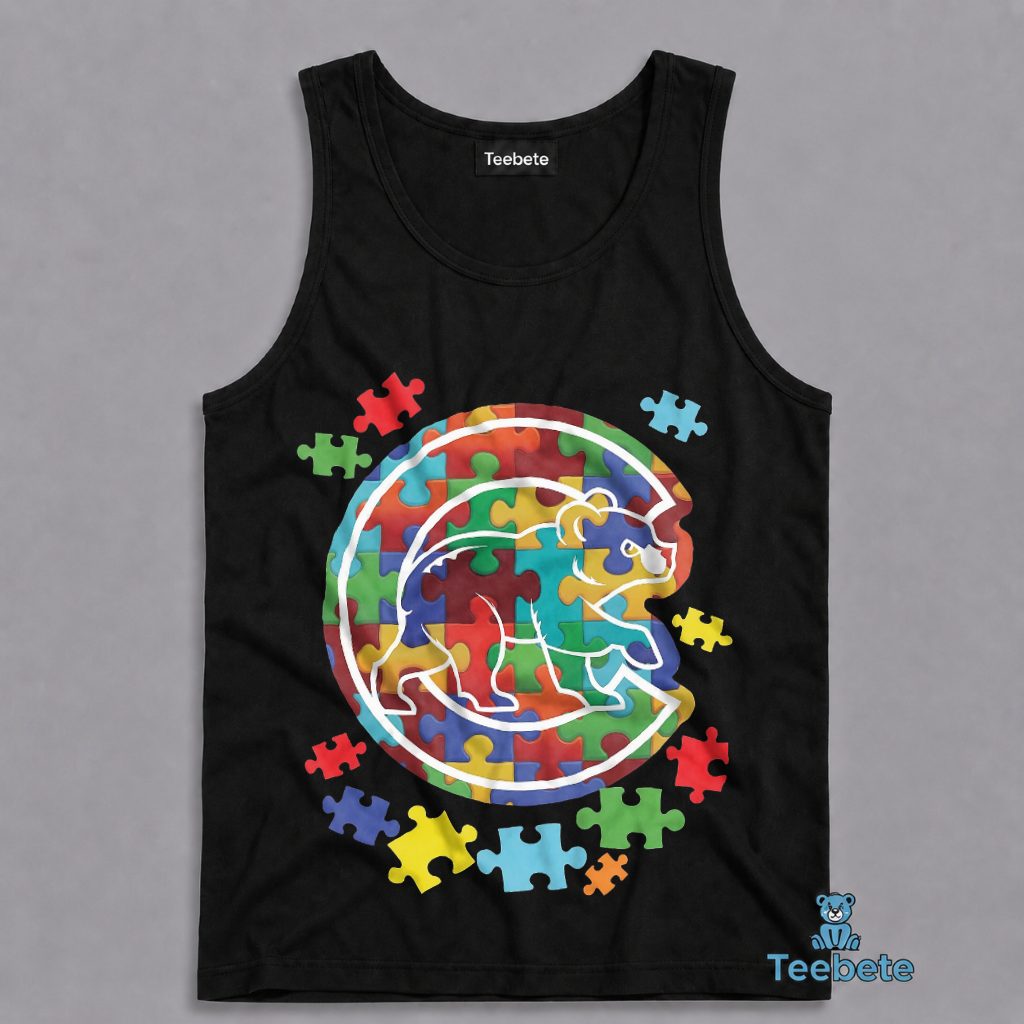 Cubs Autism Awareness Puzzle Piece Tanktop Cubs Autism Awareness Puzzle Piece Tanktop