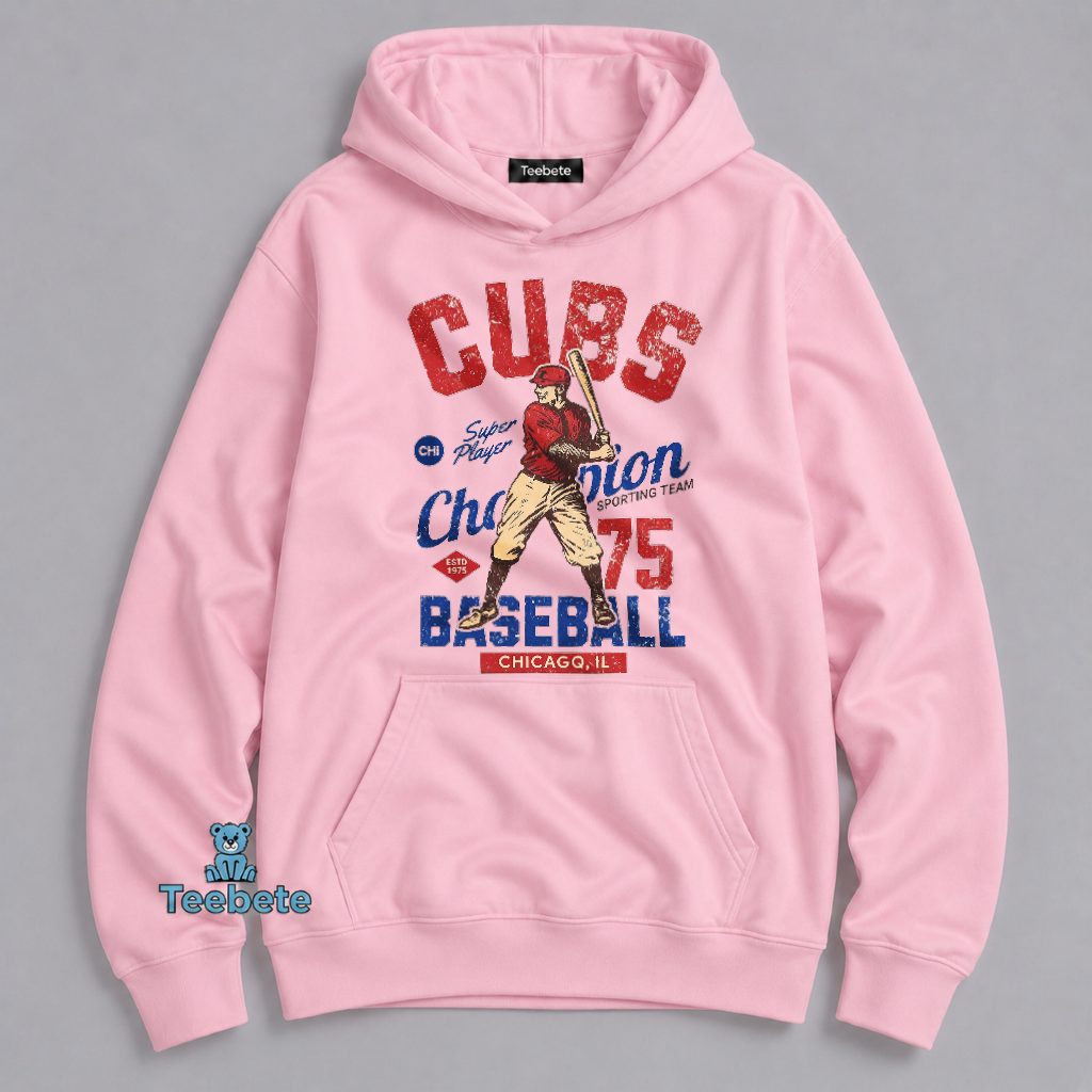 Cubs Baseball Chicago Retro Champion Super Player Hoodie Cubs Baseball Chicago Retro Champion Super Player Hoodie