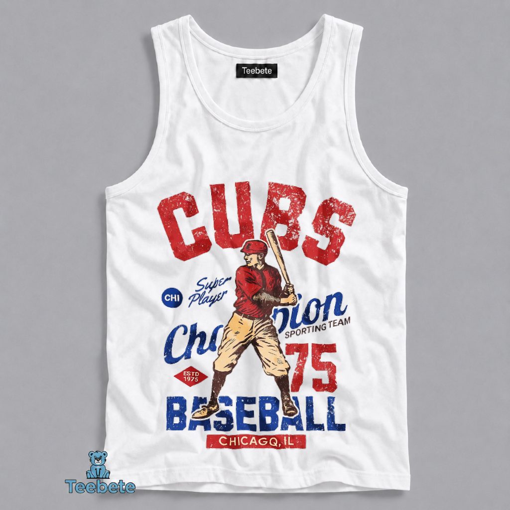 Cubs Baseball Chicago Retro Champion Super Player Tanktop Cubs Baseball Chicago Retro Champion Super Player Tanktop