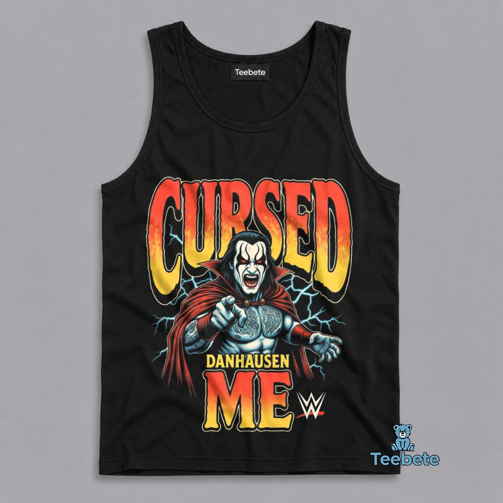 Danhausen Cursed Me Funny WWE Horror Fan Tanktop Danhausen Cursed Me Funny WWE Horror Fan Tanktop