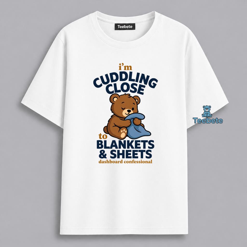 Dashboard Confessional Cuddling Close To Blankets And Sheets Bear Shirt