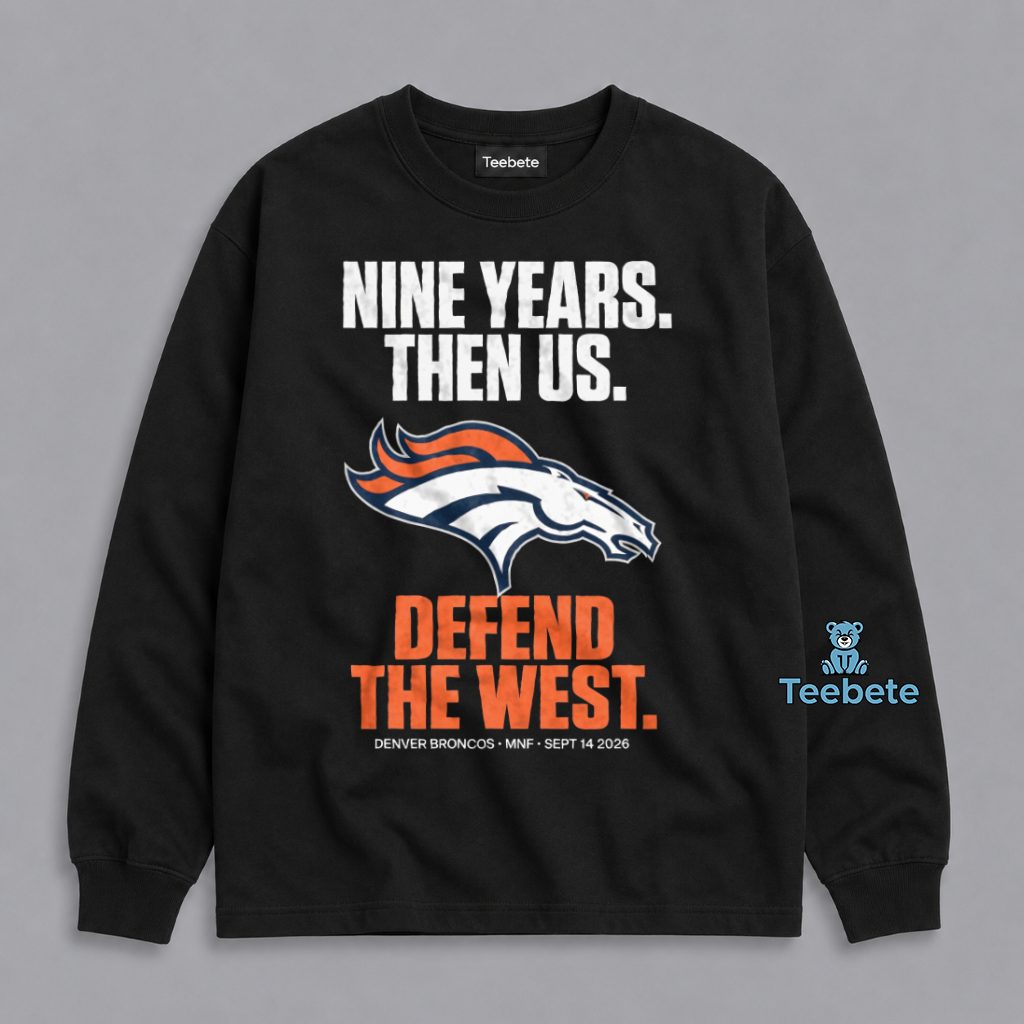 Denver Broncos AFC West Champions 2026 MNF Week 1 Defender NFL Fan Long Sleeve Denver Broncos AFC West Champions 2026 MNF Week 1 Defender NFL Fan Long Sleeve