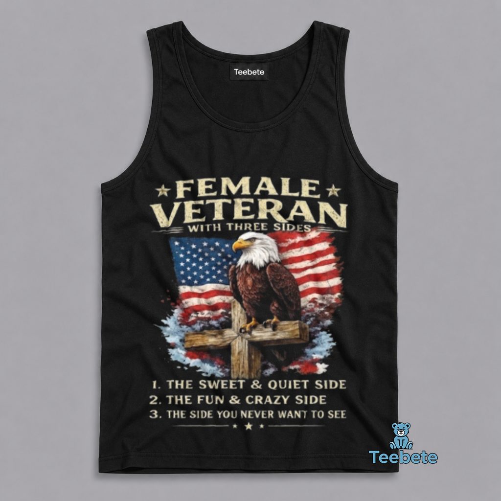 Female Veteran Three Sides Eagle Graphic Tanktop Female Veteran Three Sides Eagle Graphic Tanktop