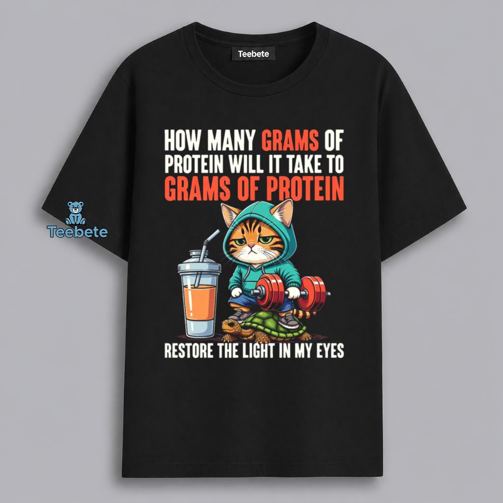 Funny Cat Protein Eyes Meme Shirt