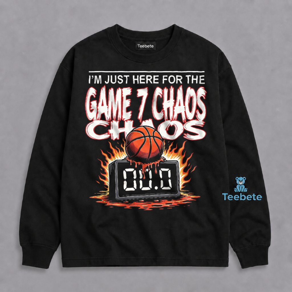 Funny NBA Playoffs Game 7 Chaos Fan Long Sleeve Funny NBA Playoffs Game 7 Chaos Fan Long Sleeve
