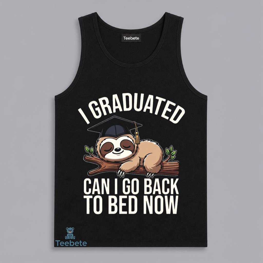 Funny Sloth Graduation Sleep Humor Tanktop Funny Sloth Graduation Sleep Humor Tanktop
