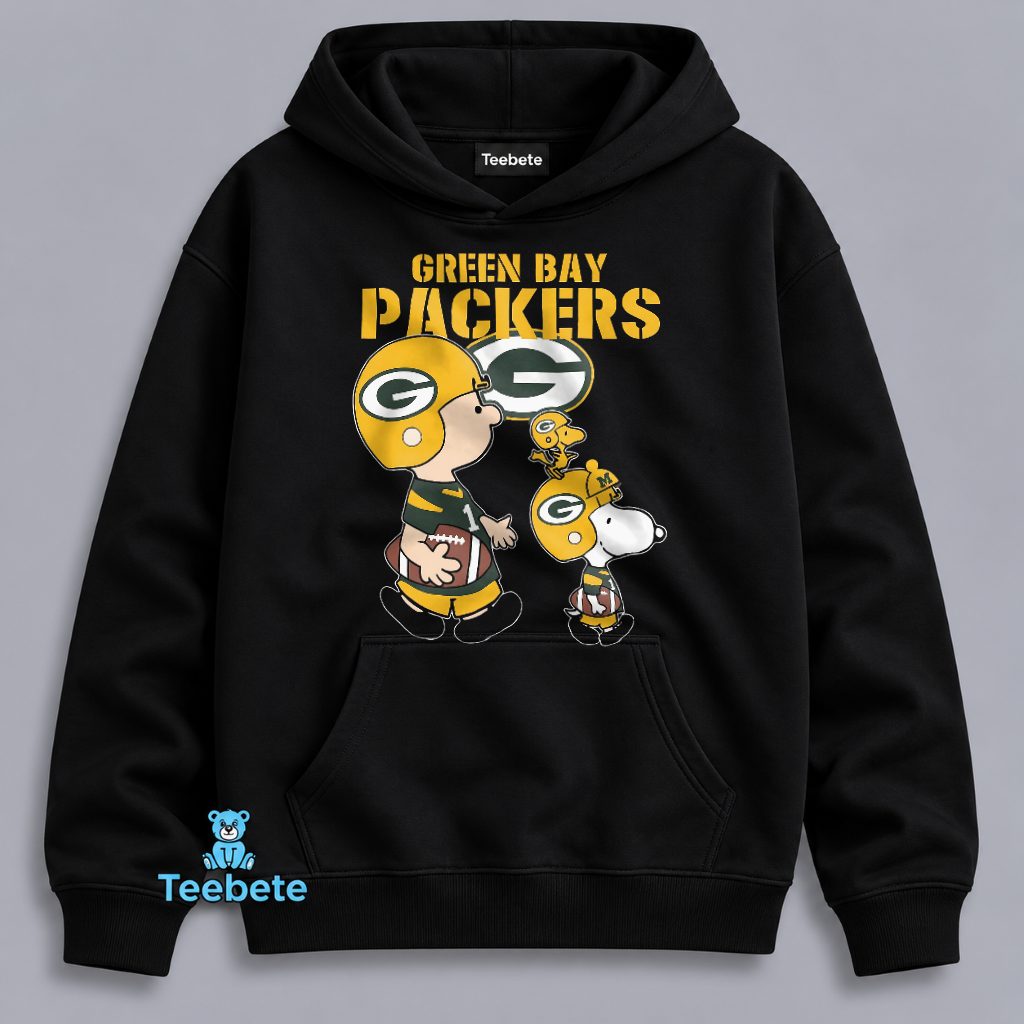 Green Bay Packers Snoopy Charlie Brown Football Fan Hoodie Green Bay Packers Snoopy Charlie Brown Football Fan Hoodie