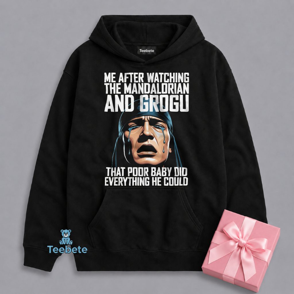 Grogu Crying Tears Funny Viral Meme Hoodie Grogu Crying Tears Funny Viral Meme Hoodie