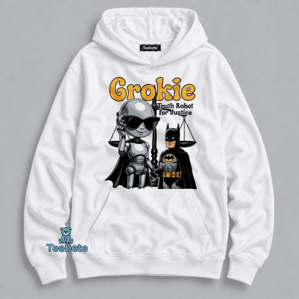 Grokie Truth Robot For Justice Funny Graphic Hoodie Grokie Truth Robot For Justice Funny Graphic Hoodie