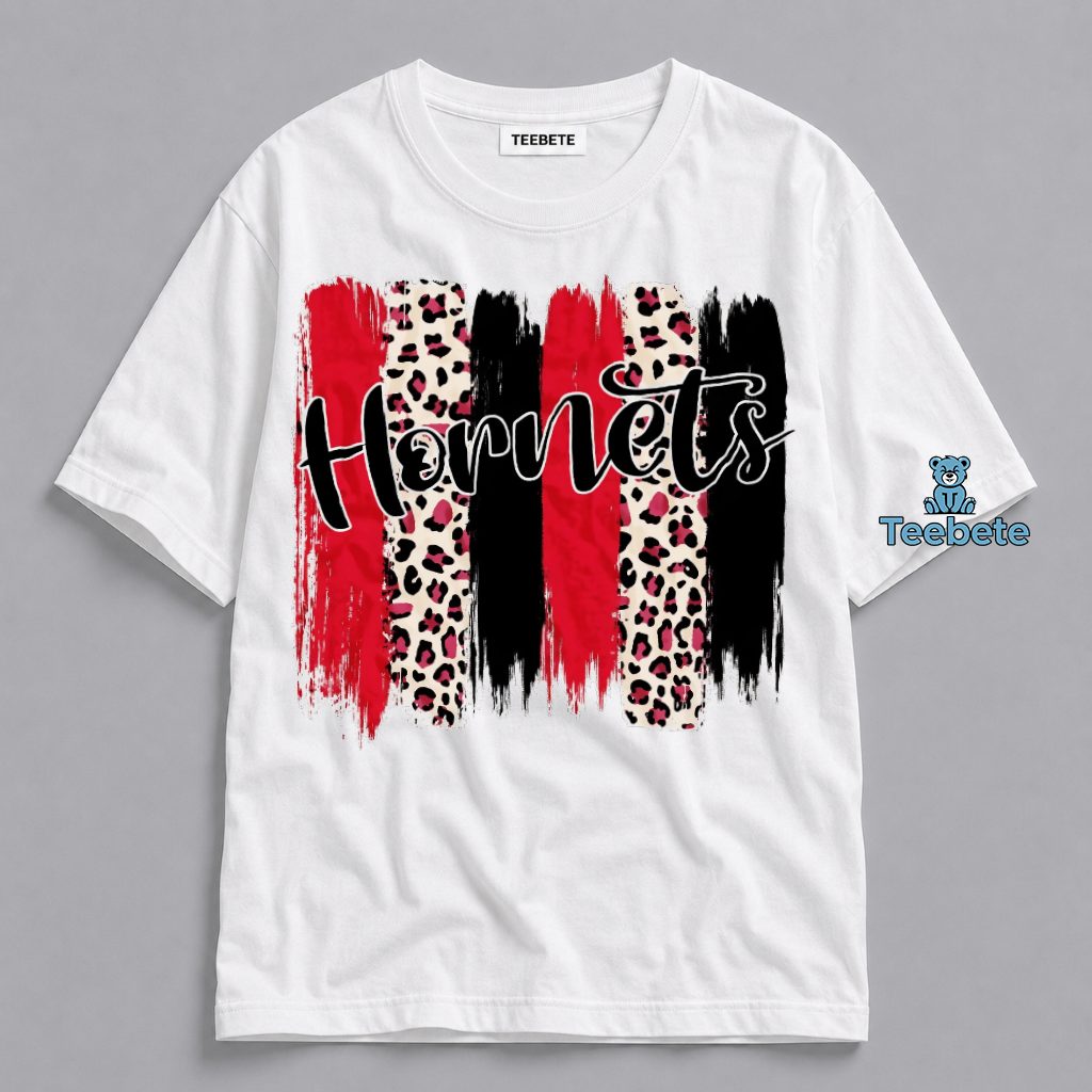 Hornets Leopard Paint Brush Stroke Shirt
