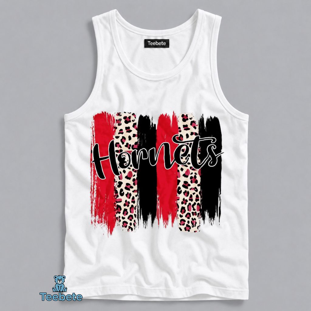 Hornets Leopard Paint Brush Stroke Tanktop Hornets Leopard Paint Brush Stroke Tanktop