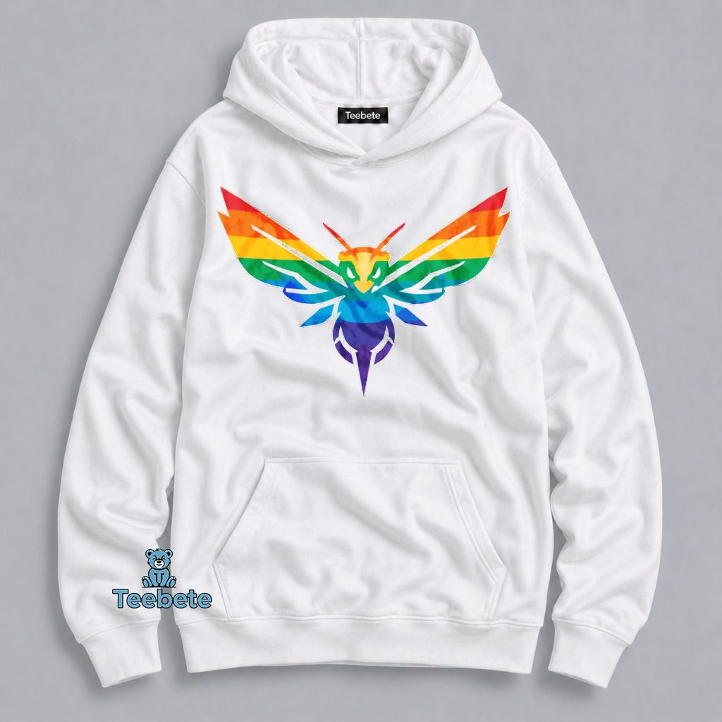 Hornets Rainbow LGBT Pride Team Logo Hoodie Hornets Rainbow LGBT Pride Team Logo Hoodie