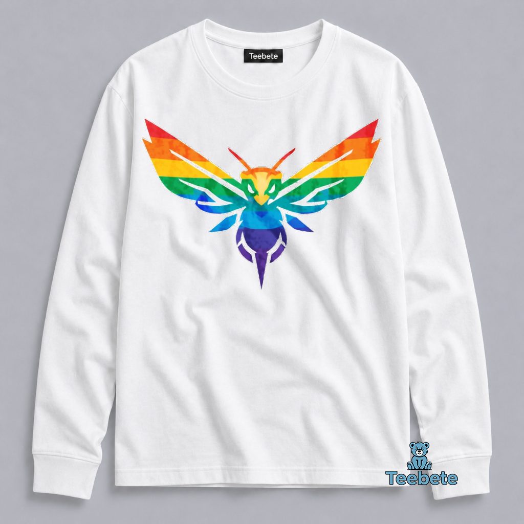 Hornets Rainbow LGBT Pride Team Logo Long Sleeve Hornets Rainbow LGBT Pride Team Logo Long Sleeve