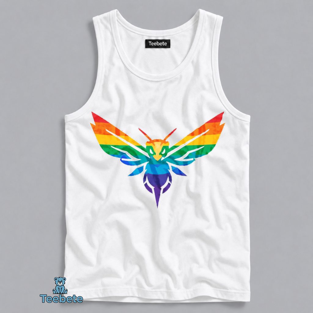 Hornets Rainbow LGBT Pride Team Logo Tanktop Hornets Rainbow LGBT Pride Team Logo Tanktop