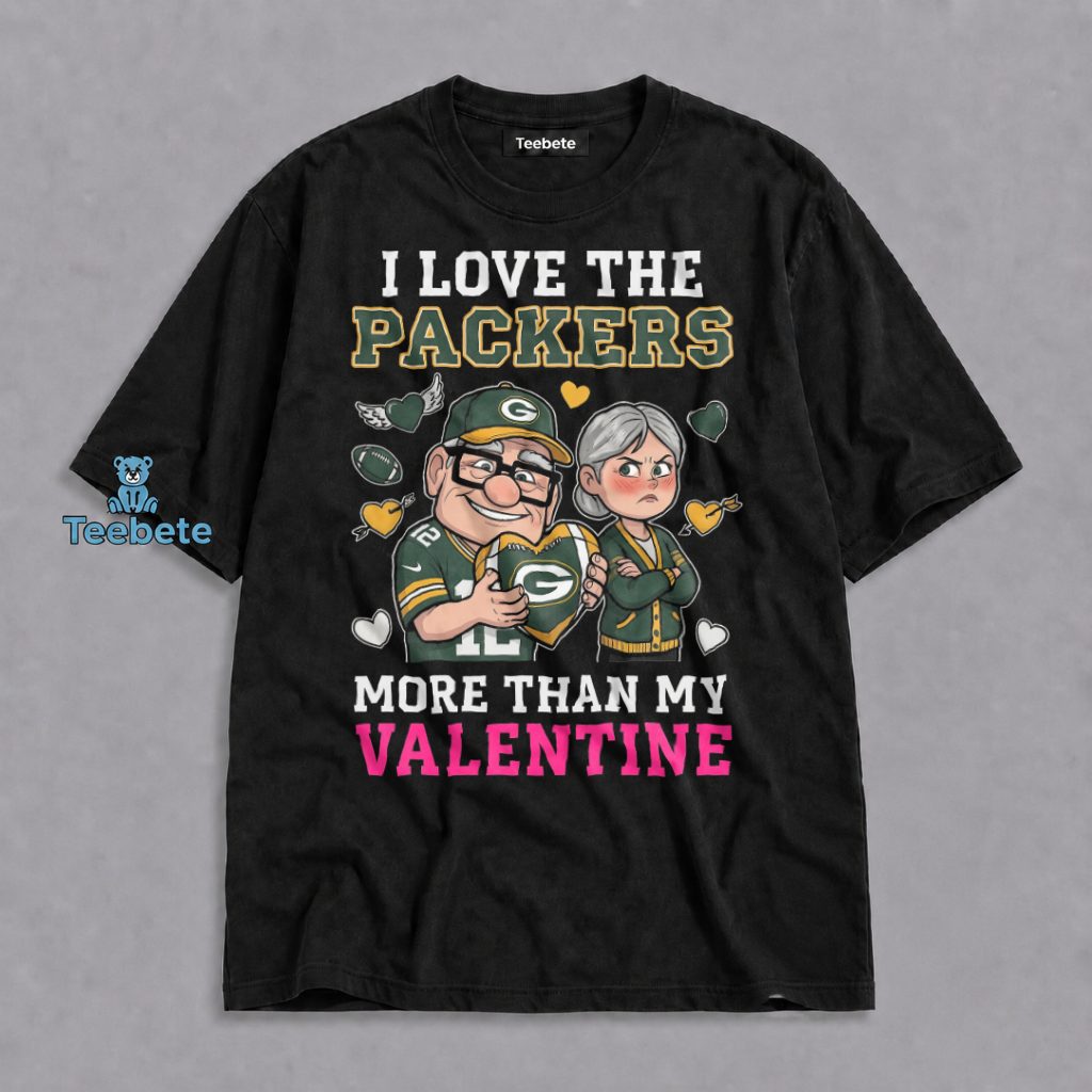 I Love The Packers More Than My Valentine Couple Fan Shirt