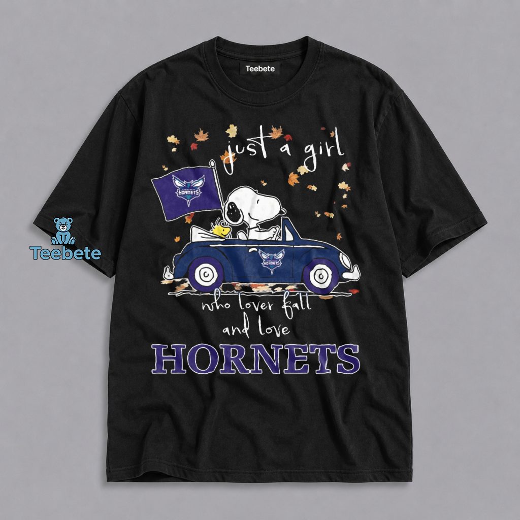 Just A Girl Who Loves Autumn And Loves Hornets Snoopy Shirt