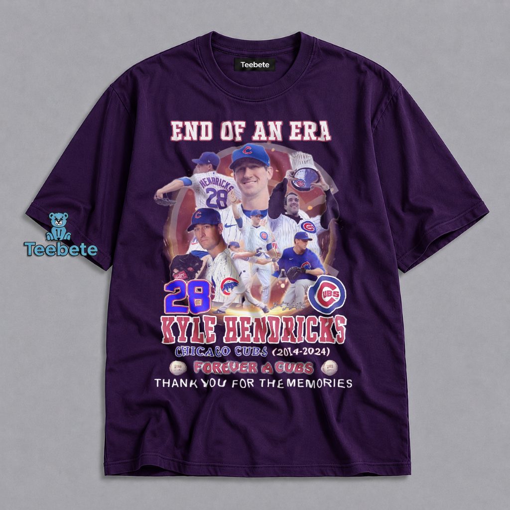 Kyle Hendricks 28 End Of An Era Chicago Cubs 2014 2024 Thank You Shirt