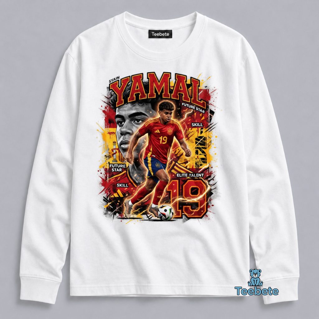 Lamine Yamal Spain Number 19 FIFA World Cup 2026 Long Sleeve Lamine Yamal Spain Number 19 FIFA World Cup 2026 Long Sleeve